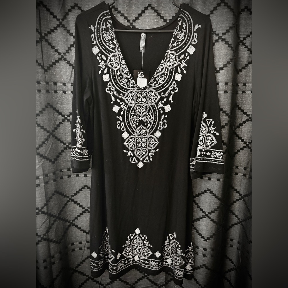 Country Secrets Western Wear Black and Silver Mini Dress